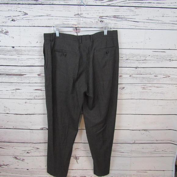 Perry Ellis Portofino men's gray pinstripe pants - Picture 3 of 6